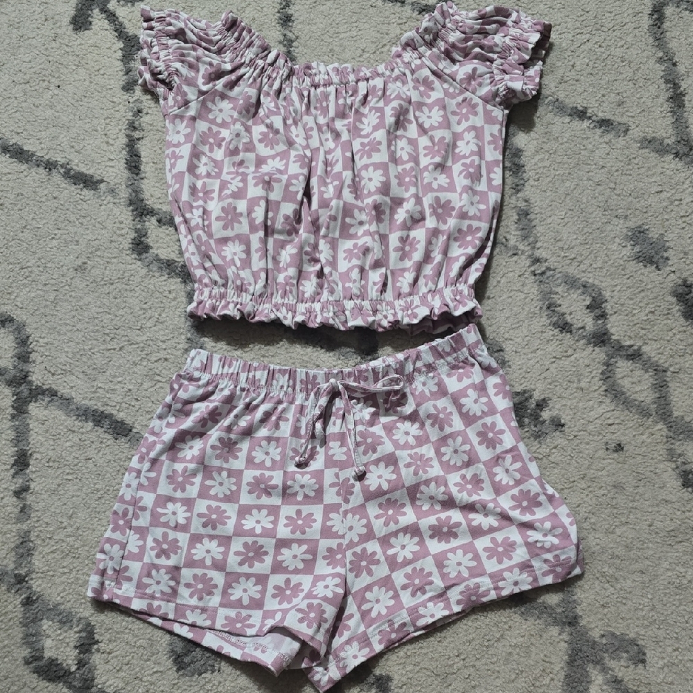 Shosho Pink and White Floral Ensemble